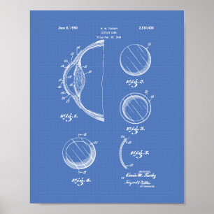 Contact Lens 1950 Patent Art Blueprint Poster