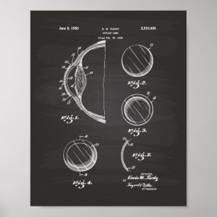 Contact Lens 1950 Patent Art Chalkboard Poster