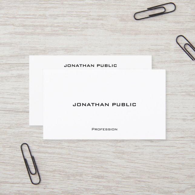 Contact With Us Modern Minimalist Template Elegant Business Card (Front/Back In Situ)