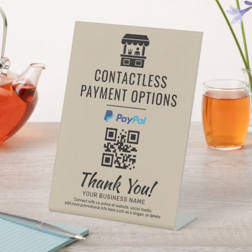 Contactless Pay QR Code Sign