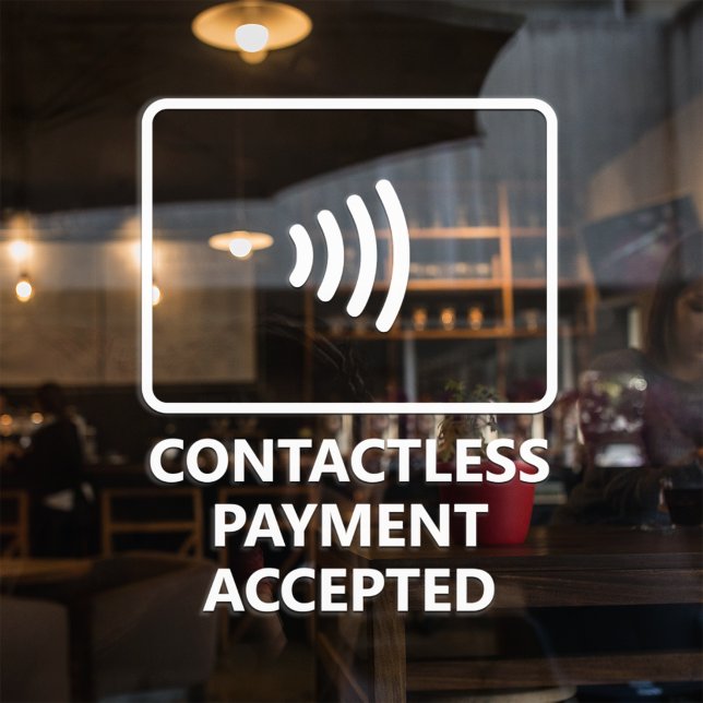 Contactless Payment Accepted Window Cling (Creator Uploaded)