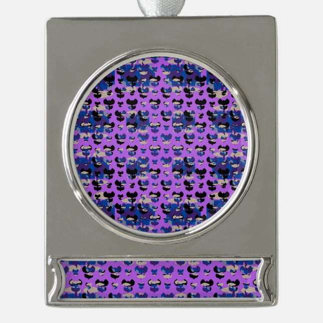 Contained Sky Flame Tulip Silver Plated Banner Ornament (Front)