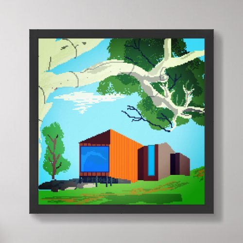 container home framed art