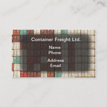 Container Shipping And Freight Business Card by asiastockimages at Zazzle
