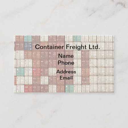 Container Shipping And Freight Business Card