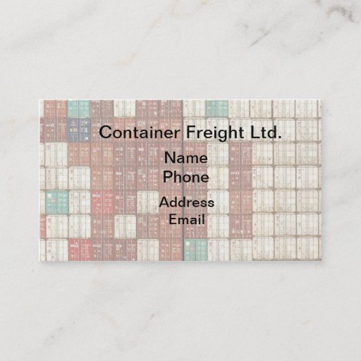 Customizable Container Shipping and Freight Business Card Templates