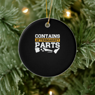 Contains Aftermarket Parts Amputee Leg Prosthetic Ceramic Ornament