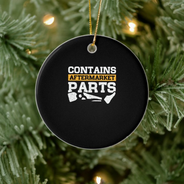 Contains Aftermarket Parts Amputee Leg Prosthetic Ceramic Ornament (Tree)