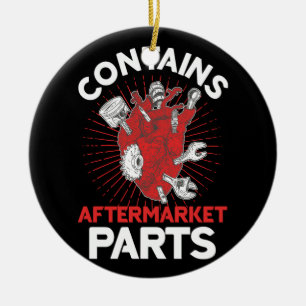 Contains Aftermarket Parts Open Heart Surgery Surv Ceramic Ornament