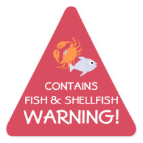 Contains Fish Shellfish Allergy Alert Stickers