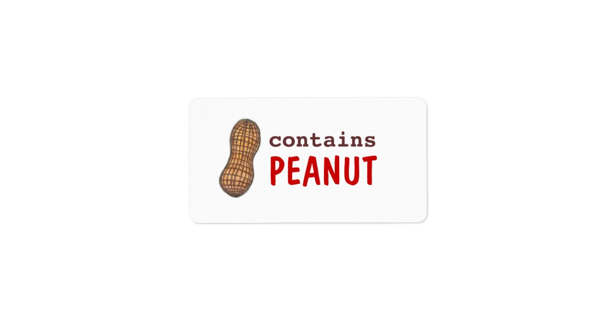 Contains Peanut Label | Zazzle