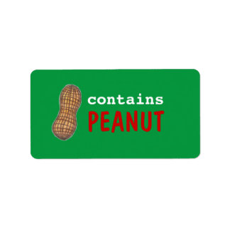 Contains Peanut Label - for Christmas treats