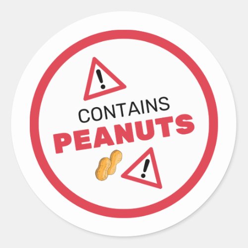 Contains Peanuts Allergen Label