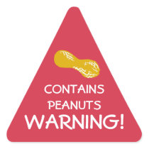 Contains Peanuts Food Allergy Alert Stickers