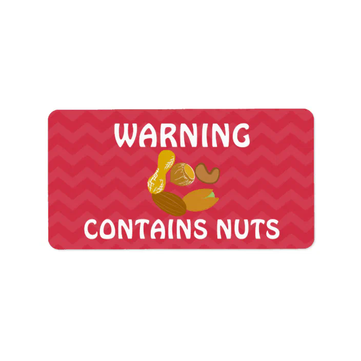 Contains Peanuts Nuts Food Allergy Alert Stickers Zazzle Com