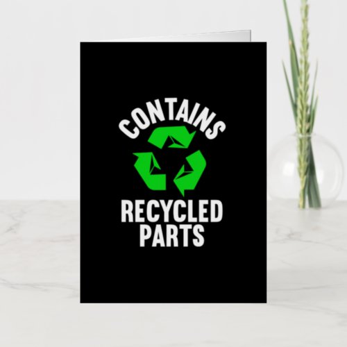 Contains Recycled Parts Organ Transplant Warrior Foil Greeting Card