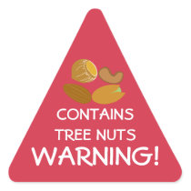 Contains Tree Nuts Food Allergy Alert Stickers