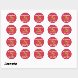 Contains Tree Nuts Food Allergy Alert Stickers | Zazzle