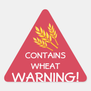 Contains Wheat Gluten Food Allergy Alert Stickers