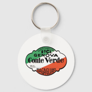 Conte Verde 1st Class Baggage Label Keychain