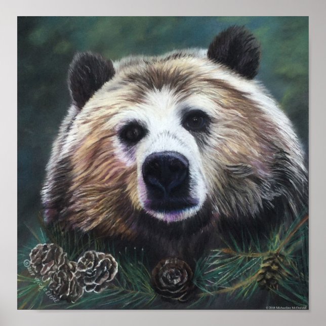 Contemplating Bear Poster (Front)