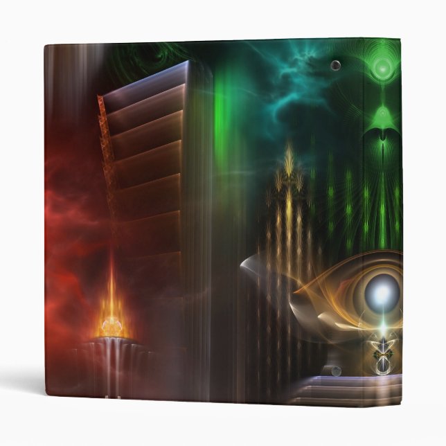 Contemplating Oz Fractal Art Binder (Back/Spine)