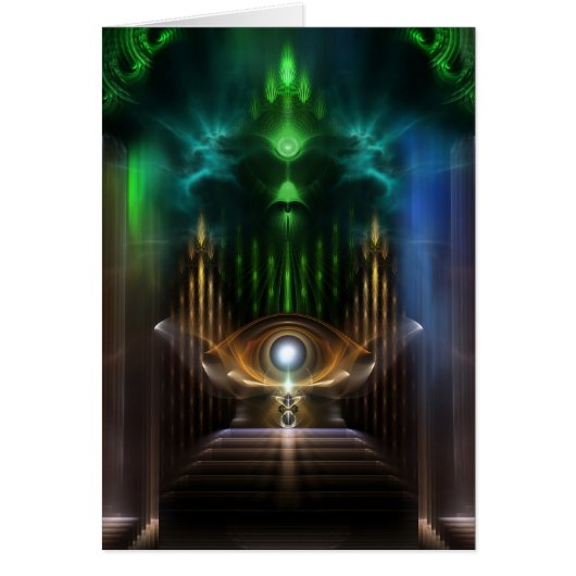Contemplating Oz Fractal Art Cards (Front)