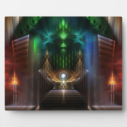 Contemplating Oz Fractal Art Photo Plaque