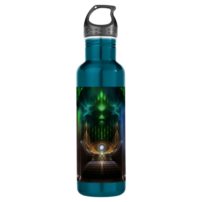 Contemplating Oz Fractal Art Stainless Steel Water Bottle (Front)