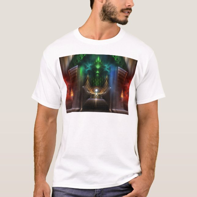 Contemplating Oz Fractal Art T-Shirt (Front)