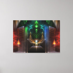 Contemplating Oz Fractal Art Wrapped Canvas Print