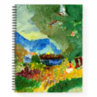 Contemplating paradise spiral notebook