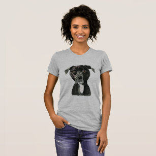 "Contemplating" Pit Bull Dog Painting T-Shirt