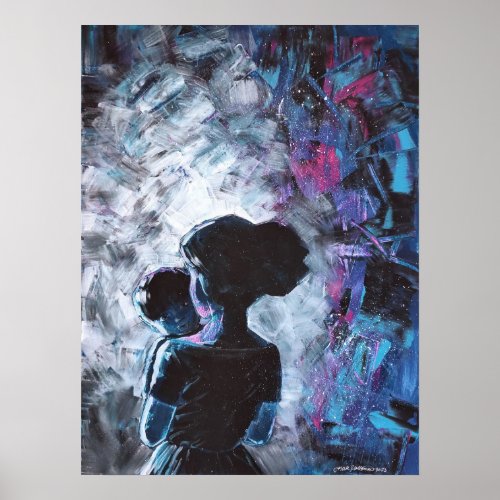 Contemplation _ Acrylic Painting Poster