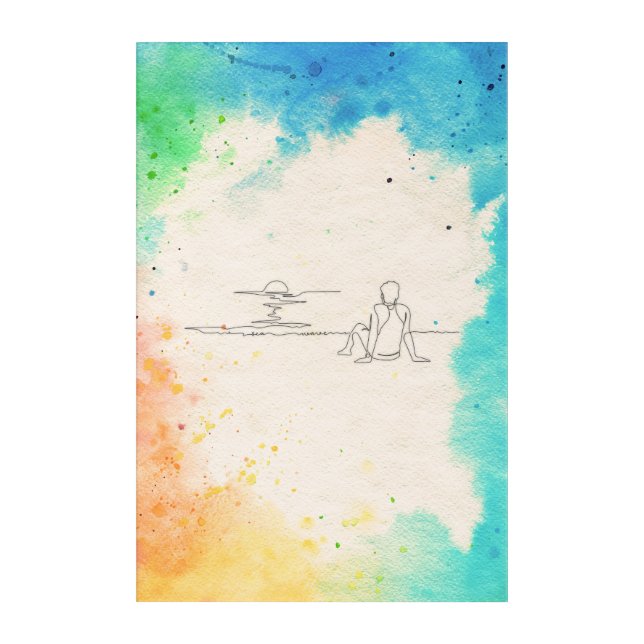 Contemplation at Sunset Acrylic Print (Front)