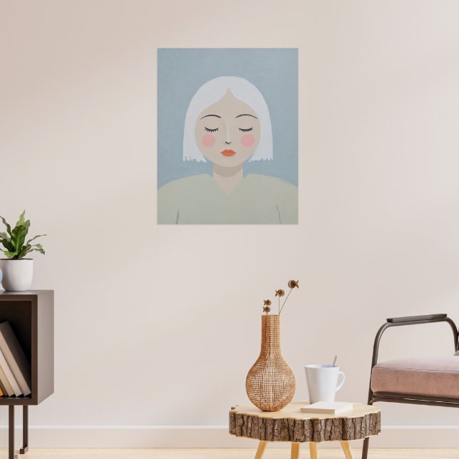 Contemplation - Minimalist Portrait Poster (Living Room 3)