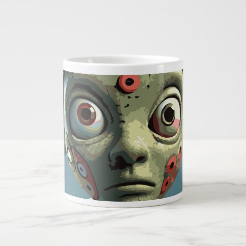 Contemplative Cyborg Giant Coffee Mug