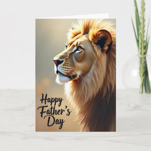 Contemplative Lion Fathers Card