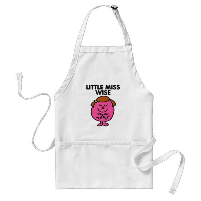 Contemplative Little Miss Wise Adult Apron (Front)