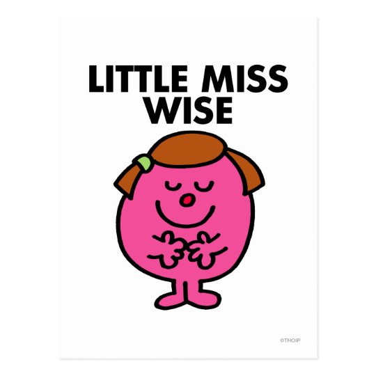 Contemplative Little Miss Wise Postcard | Zazzle.com