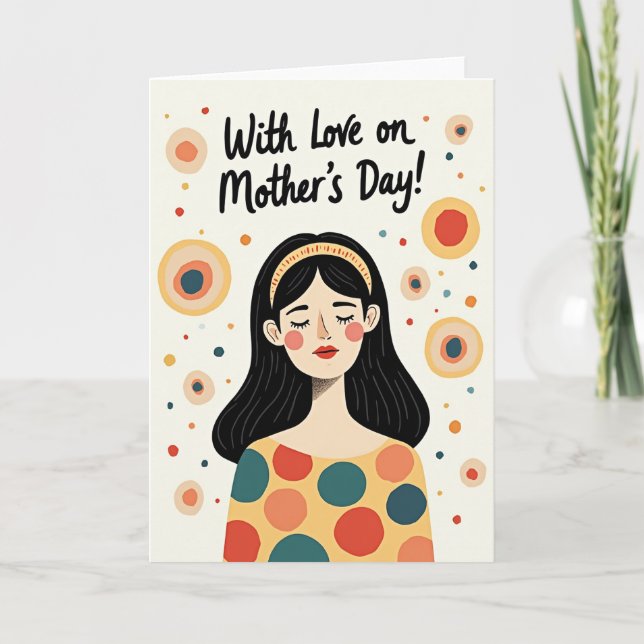 Contemplative Mothers Day Art Card (Front)