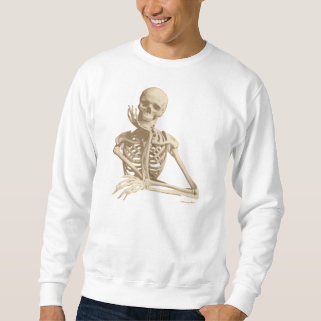Contemplative Skeleton Sweatshirt (Front)