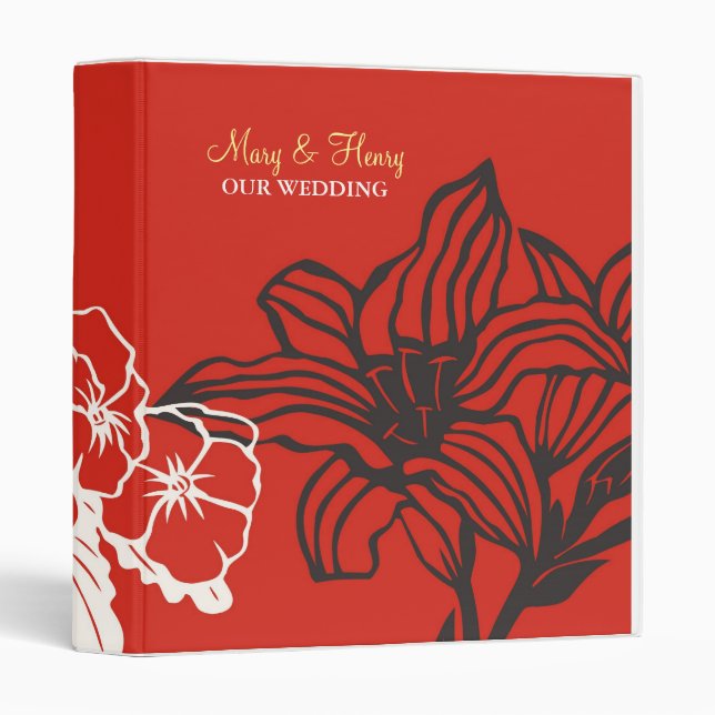 Contempo (Red / White / Navy) 3 Ring Binder (Front/Spine)