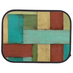 Contempoary Coastal Multicolored Painting Car Floor Mat