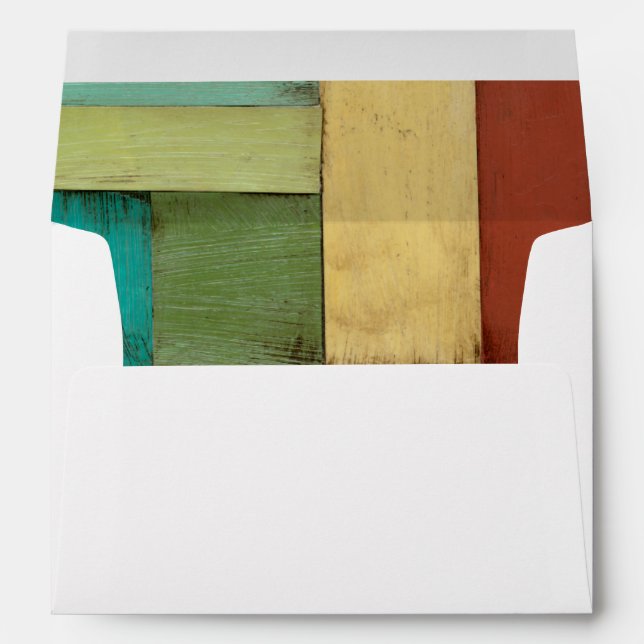 Contempoary Coastal Multicolored Painting Envelope (Back (Bottom))