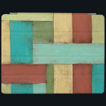 Contempoary Coastal Multicolored Painting iPad Smart Cover<br><div class="desc">Aqua,  green,  red and yellow meet in an explosion of color reminiscent of a pattern on a beach deck. Hanging this contemporary coastal painting on your wall may entice you to take that vacation you've been putting off! Makes a great gift for anyone in need of a beach getaway.</div>