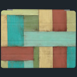 Contempoary Coastal Multicolored Painting iPad Smart Cover<br><div class="desc">Aqua,  green,  red and yellow meet in an explosion of color reminiscent of a pattern on a beach deck. Hanging this contemporary coastal painting on your wall may entice you to take that vacation you've been putting off! Makes a great gift for anyone in need of a beach getaway.</div>