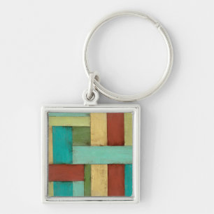 Contempoary Coastal Multicolored Painting Keychain