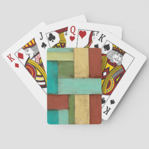 Contempoary Coastal Multicolored Painting Poker Cards