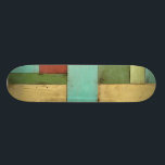 Contempoary Coastal Multicolored Painting Skateboard Deck<br><div class="desc">Aqua,  green,  red and yellow meet in an explosion of color reminiscent of a pattern on a beach deck. Hanging this contemporary coastal painting on your wall may entice you to take that vacation you've been putting off! Makes a great gift for anyone in need of a beach getaway.</div>